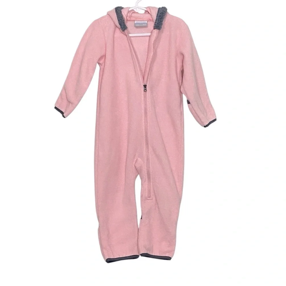 COLUMBIA - BRIGHT PINK & GRAY TODDLER BABY WESTERN BARLOW BUNTING - ONE PIECE B4
